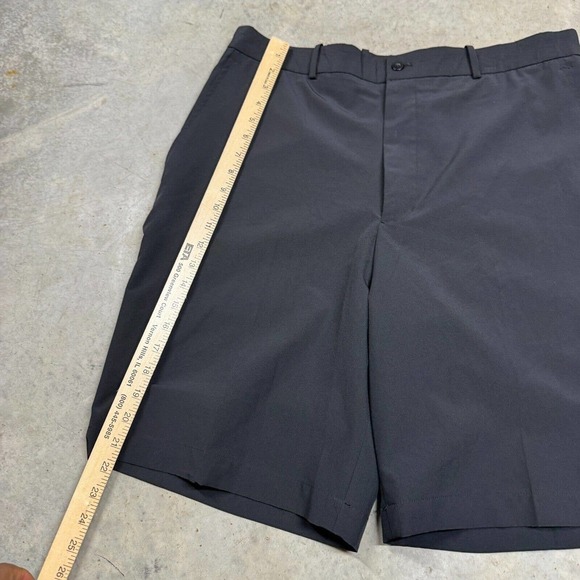 Slazenger Mens Golf Shorts 36x10 Black Stretch Lightweight Flat Front Pockets - Picture 8 of 8